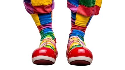 A person standing with one foot slightly forward, hands on hips, and a playful smile, wearing colorful clothing, positioned centrally on a transparent background and taking up 50-80% of the 