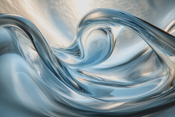 Abstract liquid metal fluidity fluid lines distorted lines abstract futuristic shapes in the air.