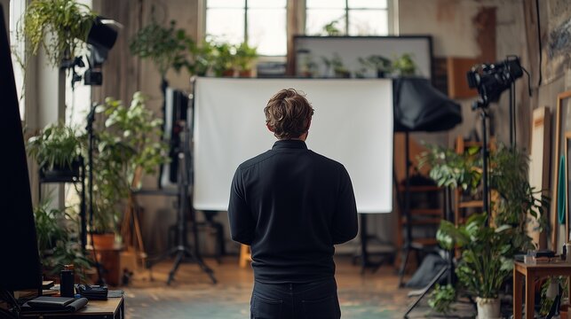 a creative director overseeing a photoshoot