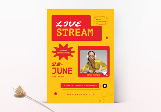 Live Stream Event Flyer Layout