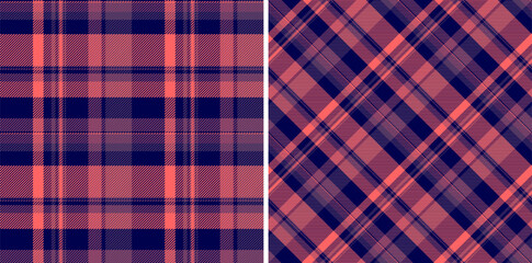 Fabric pattern texture of textile background seamless with a vector plaid check tartan. Set in gradient colors for vogue fashion trends in the season.
