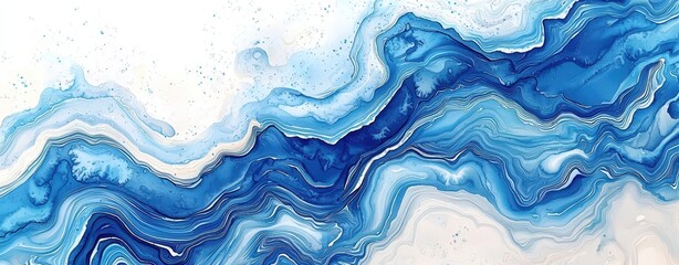 Obraz premium Flowing Water Abstract Art Artistic Representation Fluid Dynamics Calm Environment Aerial View Emotion of Water