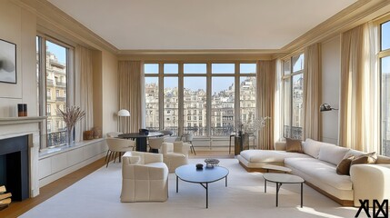Luxurious Parisian Apartment with Panoramic City Views