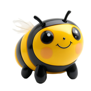 3d bee with a funny face isolated