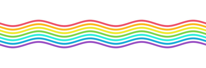 Colorful Rainbow Wave Pattern