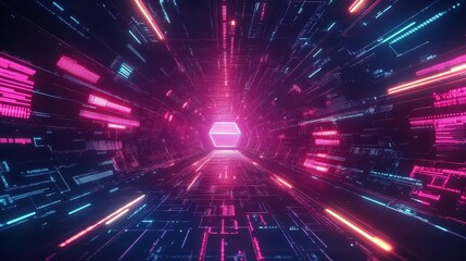 Naklejka premium Digital in flat design front view modern technology theme animation vivid 