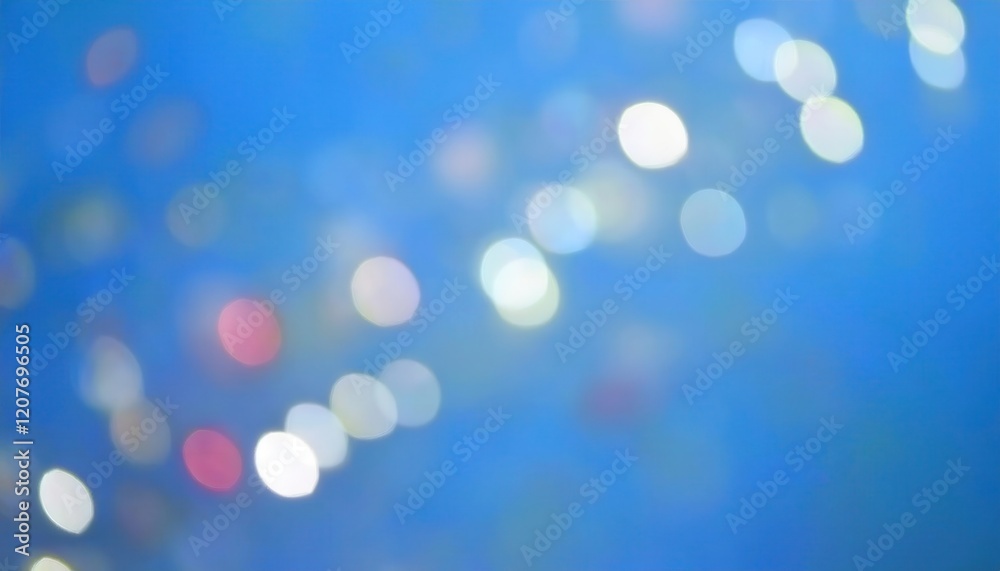 Poster ethereal bokeh light gradient in vibrant blue tones with soft focus, ideal for abstract background, 