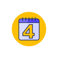 Obraz premium four-day work week icon with outline