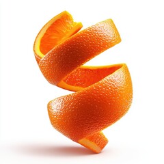 Floating Orange Spiral with Bright Color and Unique Texture