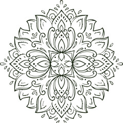 Beautiful flower art and mandala vector design