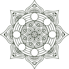 Beautiful flower art and mandala vector design