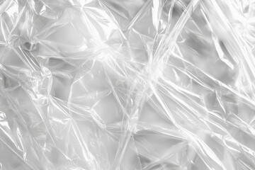 Obraz premium White Plastic Film Texture with Crumpled and Glossy Surface Details