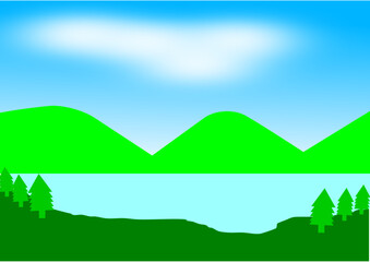 Obraz premium landscape with mountains