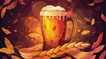Traditional German Beer Festival Landing Page Design with Oktoberfest Theme