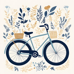 Fototapeta premium Playful and romantic wedding couple illustrations concept and wedding accessories in hand-drawn.