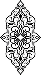 Elegant black and white decorative design element