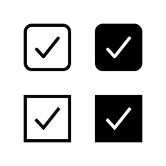 Checkmark icon set. Checkmark icon. Icon set.