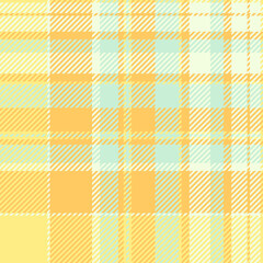 Straight fabric textile seamless, infant tartan pattern plaid. Various vector check texture background in light and amber colors.