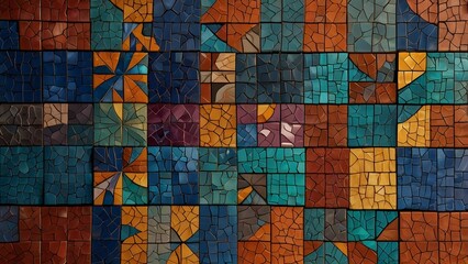 tile mosaic surface. Generative AI