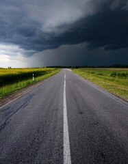 Naklejka premium the road leading to storm 