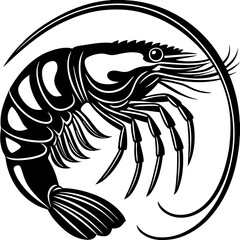 shrimp vector illustration on white background