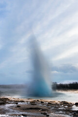 geyser in national park in Iceland
