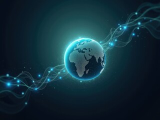 Fototapeta premium Exploring the impact of big data on global connectivity and information flow in a digital world
