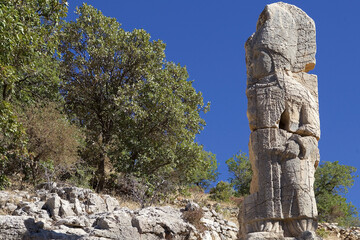 The second stele in Southestern Turkey. The broken stele with God Apollo