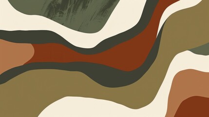 Obraz premium Abstract Earth Tones Waves: A Modern Minimalist Design