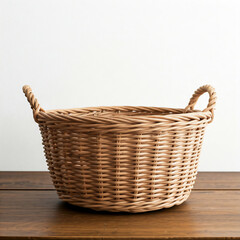 Wicker Storage Basket with Handles