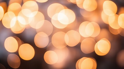 Abstract Bokeh Effect with Warm Golden Lights on a Soft Gradient Background Ideal for Creative and Holiday Themes