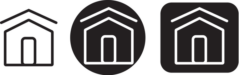 Icon of a house. Modern icons for digital navigation.A symbol of shelter, security, and comfort.