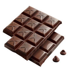 Obraz premium chocolate bar on white background