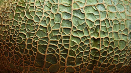 Melon rind close-up showcasing intricate textures and patterns for food and nature-themed designs
