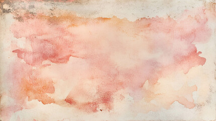 Obraz premium A delicate watercolor wash background with soft pastel pink and peach tones blending together, with a textured paper effect. --ar 16:9 --v 6.1 Job ID: 96ee72e6-00d2-48b6-8364-335a3d059a49