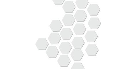 Abstract technology grey geometric hexagon on transparent concept design honeycomb shape vector. 