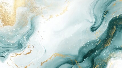 Elegant abstract marbling background featuring colorful brushstrokes and shimmering accents ideal for fashion design and interior decor