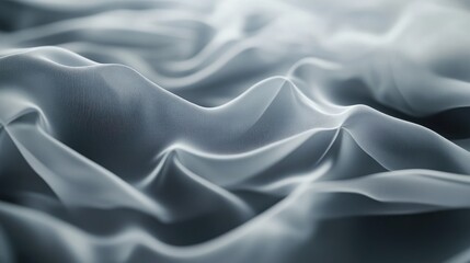 Obraz premium Soft Focused Grey Textile Waves Creating a Minimalist Abstract Background for Studio Use