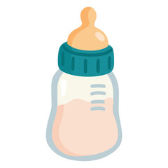 Cartoon baby milk bottle for newborn kid feeding