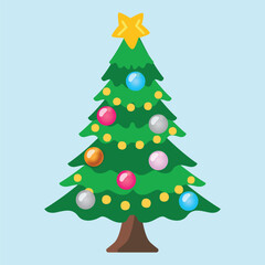 Christmas tree decorated with ornaments