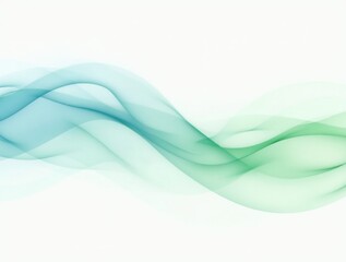 Flowing Waves of Green and Blue