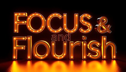 Illuminated Sign Focus And Flourish Message