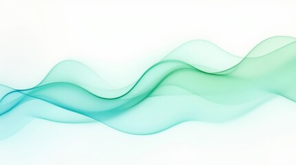 Fototapeta premium Flowing Waves of Green and Blue