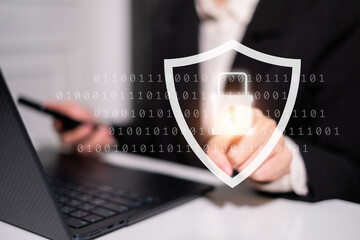 Datum privacy security protection encryption lock technology password safety concept