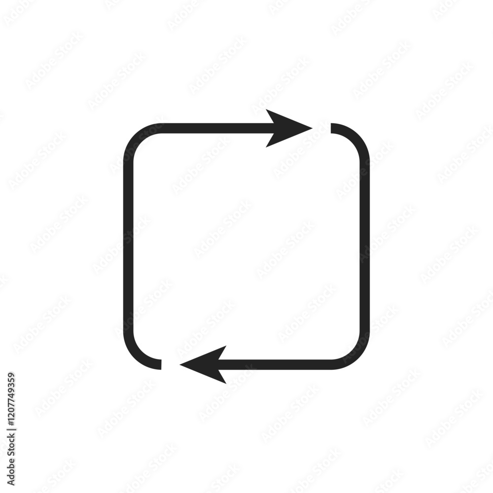 Poster this circular arrow icon effectively represents refresh and reload actions, making it ideal for web 