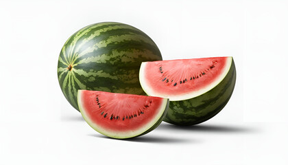 Watermelon against a transparent background