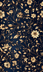 Creative Seamless Pattern 2D Doodle Floral Illustrations for wallpaper, card, tile.