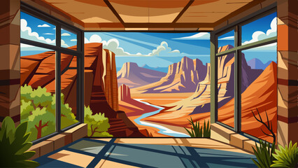At Big Bend National Park showing the backside of The Window