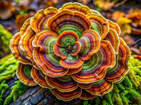 Giant Trametes Versicolor, 60cm Diameter, Rule of Thirds