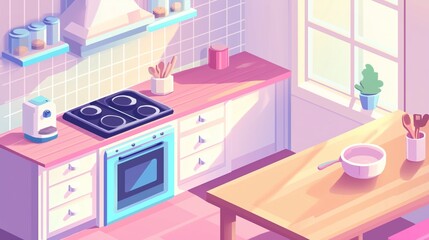 Cozy Pixel Kitchen Interior